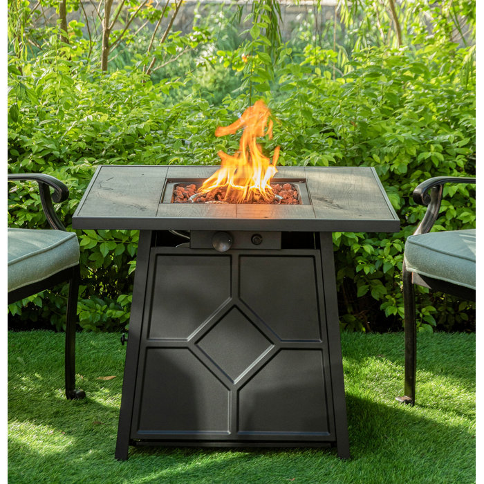 Primestok 25'' H x 28'' W Stainless Steel Propane Outdoor Fire Pit